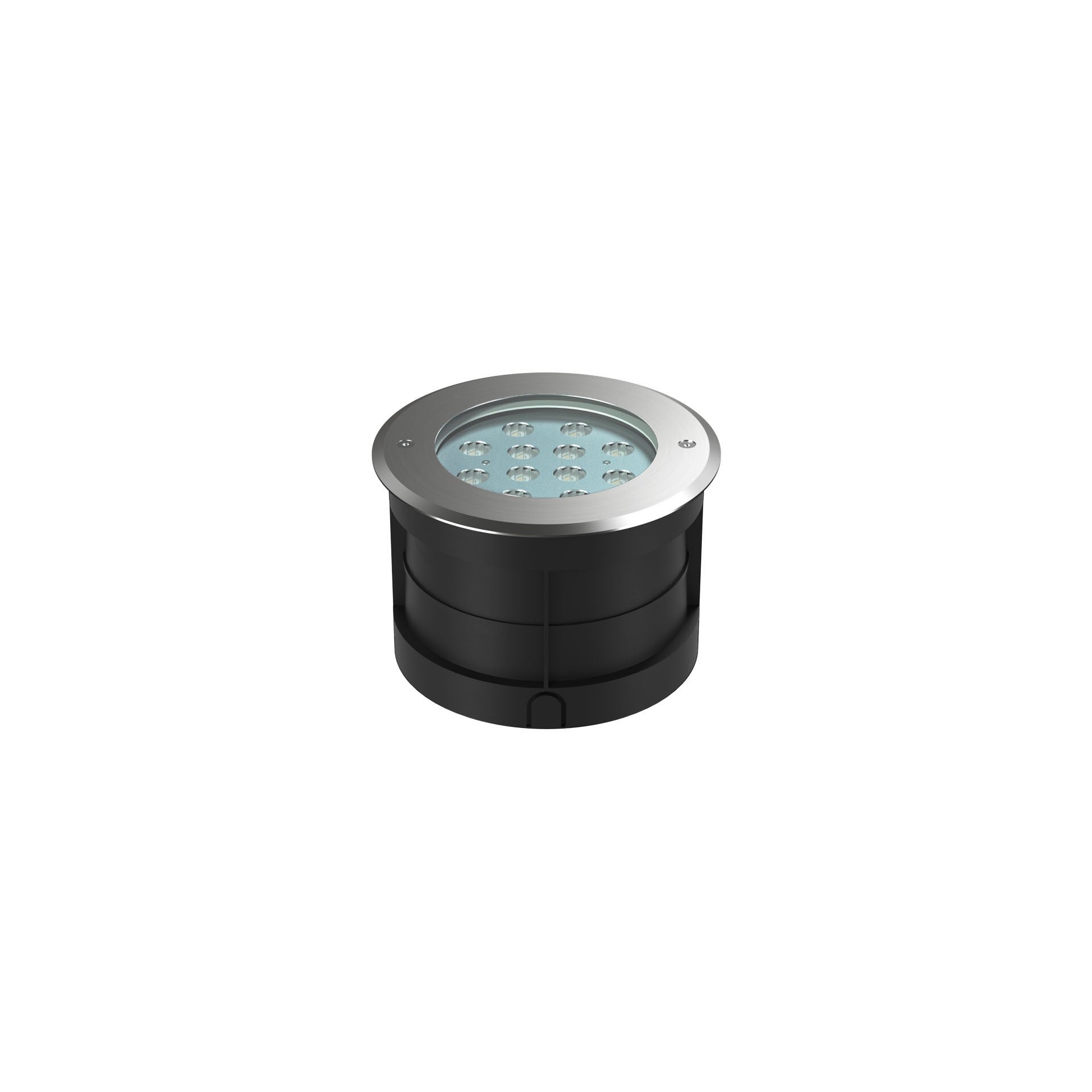 Spot încastrat Sigma 12 LED, 3000 K, IP65, spot rotund, unghi 30°, oțel inoxidabil 304, argintiu - Beneito & Faure