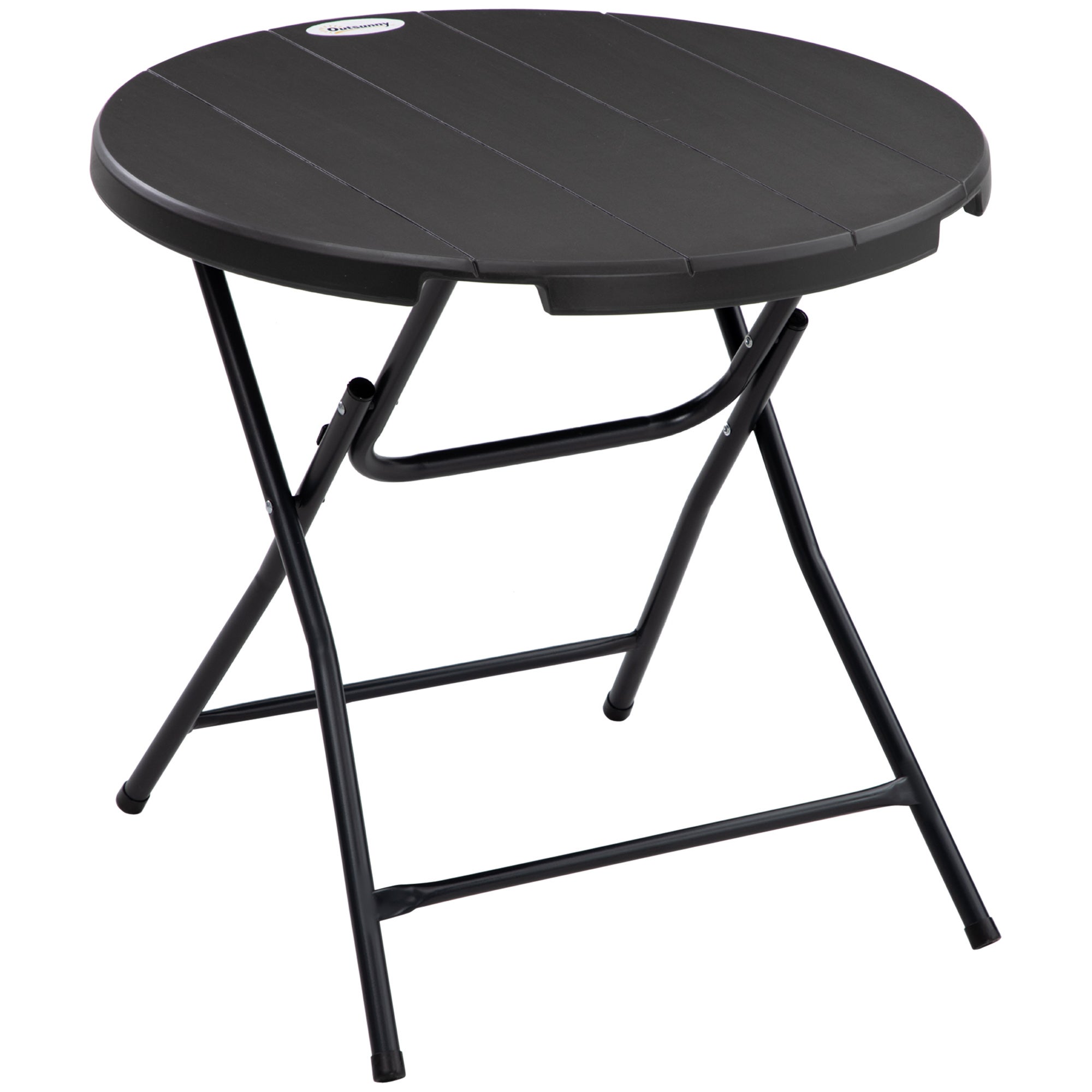 Table de jardin pour 4 personnes, table ronde pliante Ø80 cm, table à ...