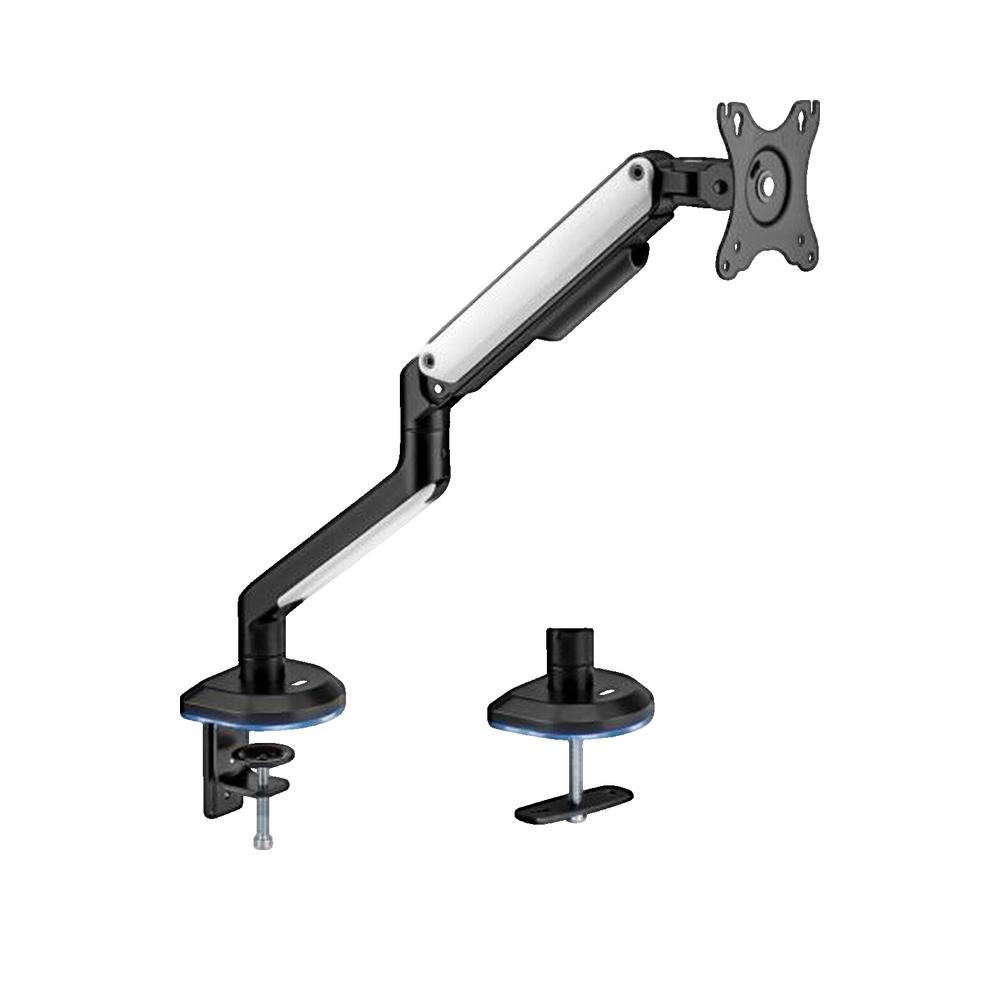 Aisens Negro/Blanco Soporte De Mesa Rgb Gaming Contrapeso Giratorio E Inclinable Para Monitor Tv 9Kg 3 Pivotes 1 Brazo De 17 32 - Imagen 4
