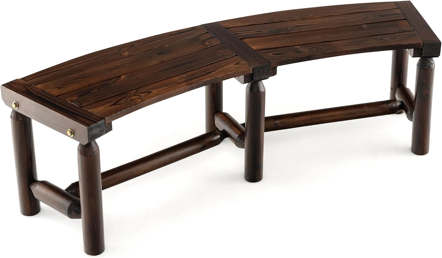 Ławka ogrodowa bez oparcia, odporna na warunki atmosferyczne, drewniana ławka do siedzenia, na 2-3-osobową ławkę, obciążenie do 325 kg