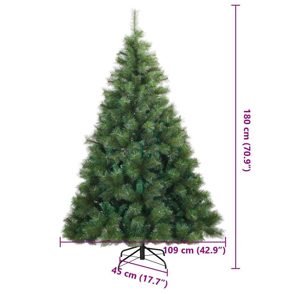 Sapin de Noël artificiel avec 300 LED Vert 180 cm PE et PVC vidaXL - 3