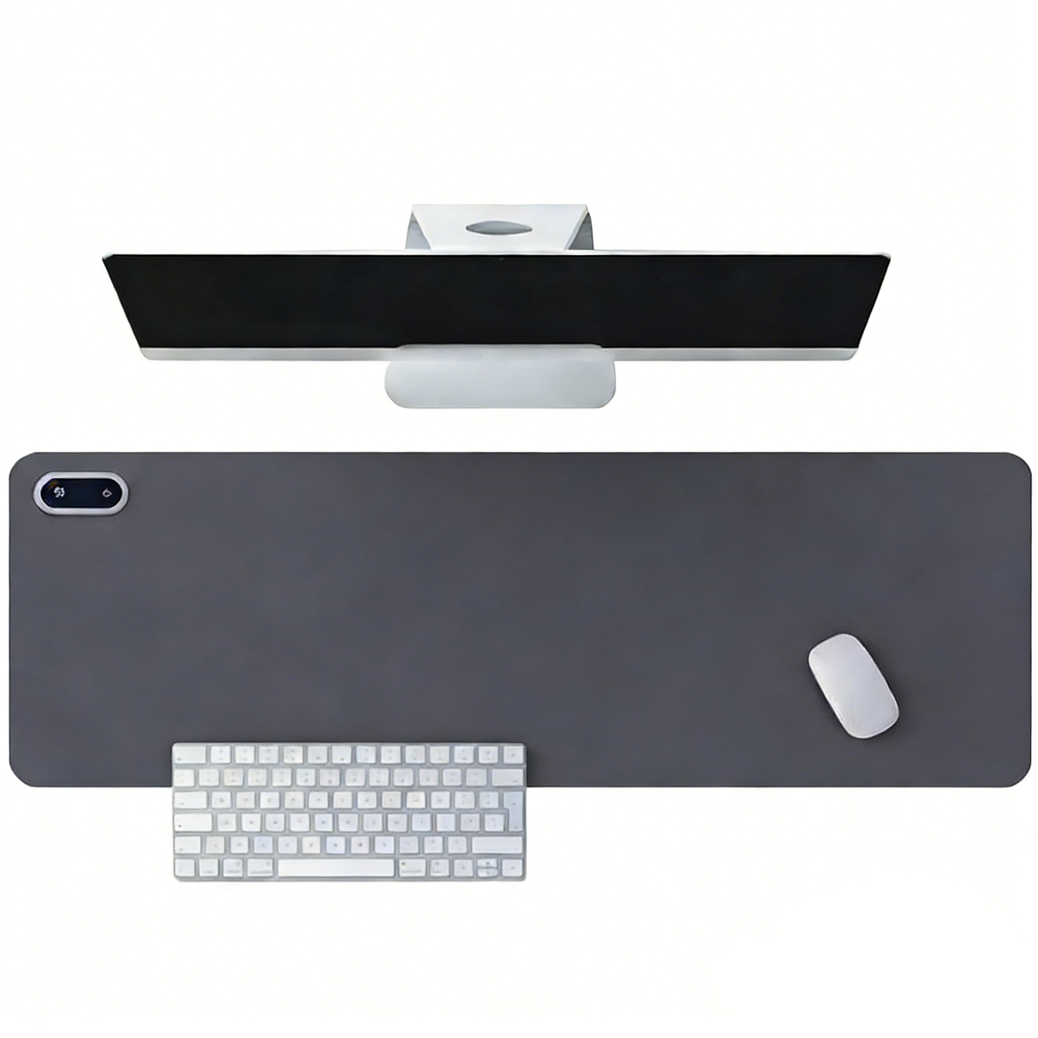 Podgrzewana podkładka pod mysz USB – z 5 regulowanymi poziomami temperatury – inteligentna kontrola temperatury – 80 × 33 cm – szara