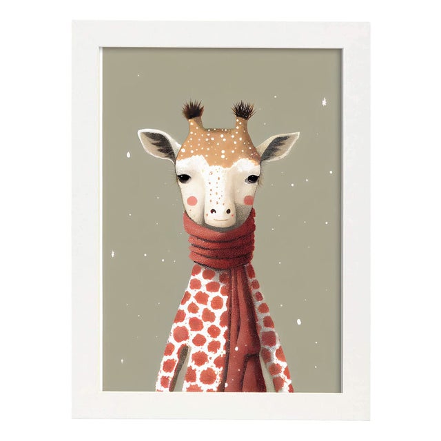 Quadro su Tela 50x70cm Giraffa Bambini Sogno Stampe Immagini Quadri