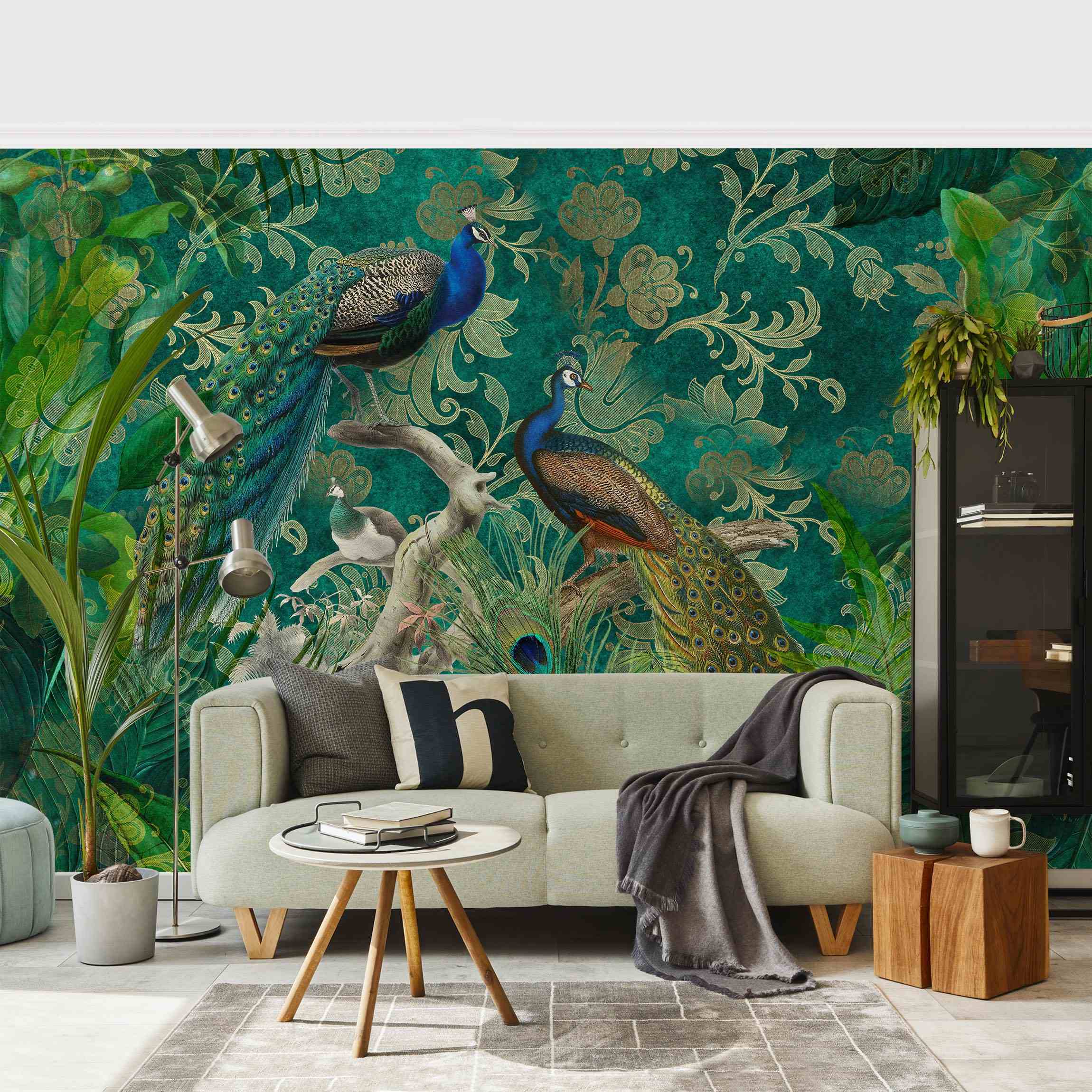 Papel pintado fotomural tropical arte vintage animales 310 - salón dormitorio cocina pasillo - tnt 480 x 320 cm smart