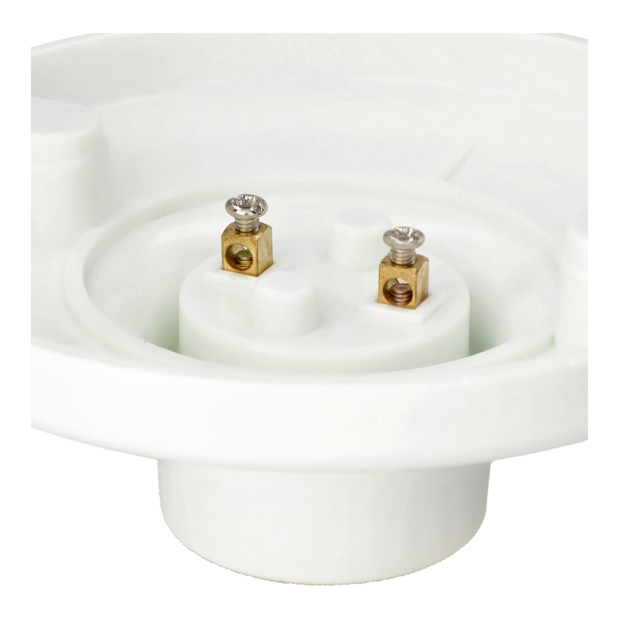 Jandei Porte-lampe E27 avec culot fileté rond en plastique, porte-lampe de plafond - 4