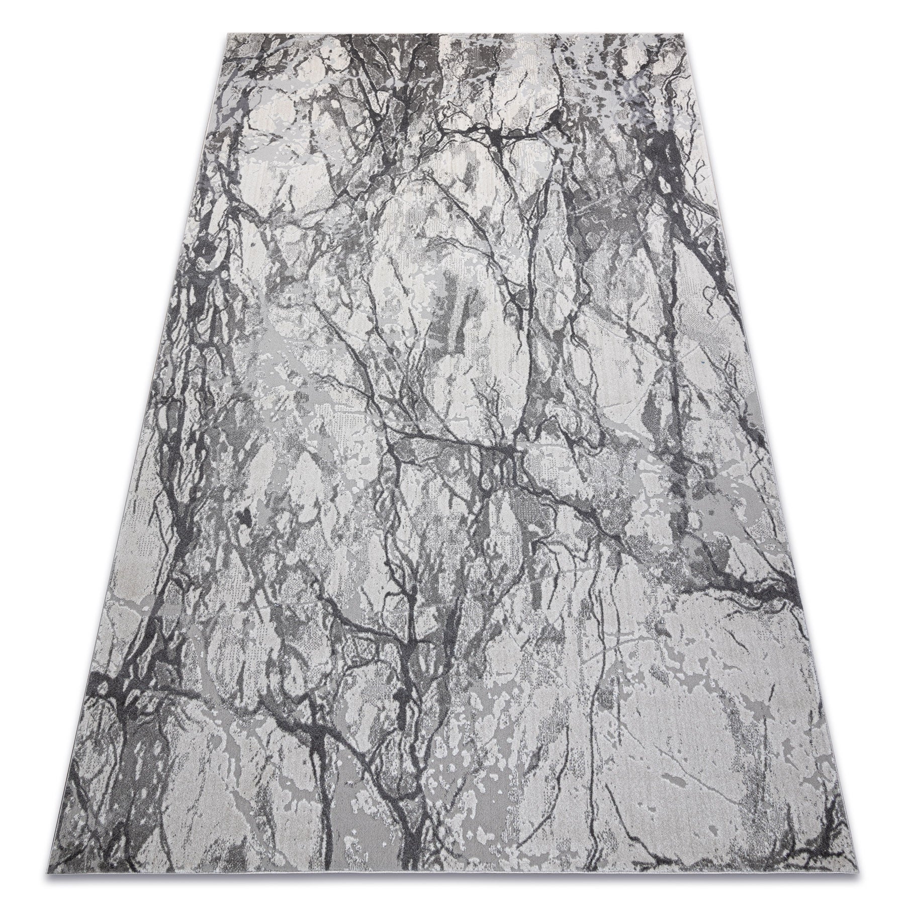 Dywan NOBLE nowoczesny 9962 65 Marmur, kamień - Strukturalny, dwa poziomy runa krem / szary 80x150 cm