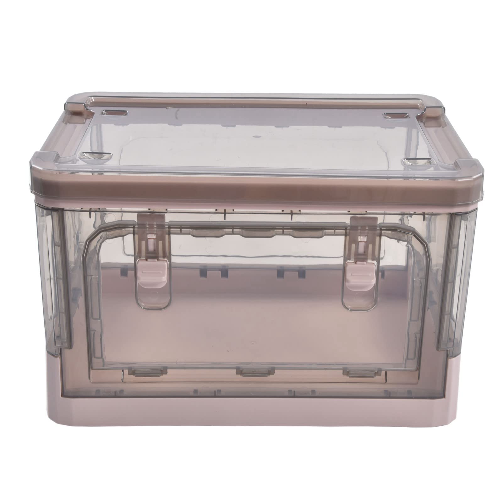 Bac de rangement empilable 35 L, double porte, 4 roues, pliable, pour ...