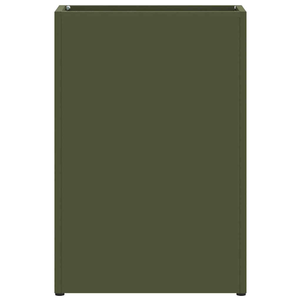 Porte-parapluie vert olive pour l'entrée, 28 × 12 × 41 cm - 4