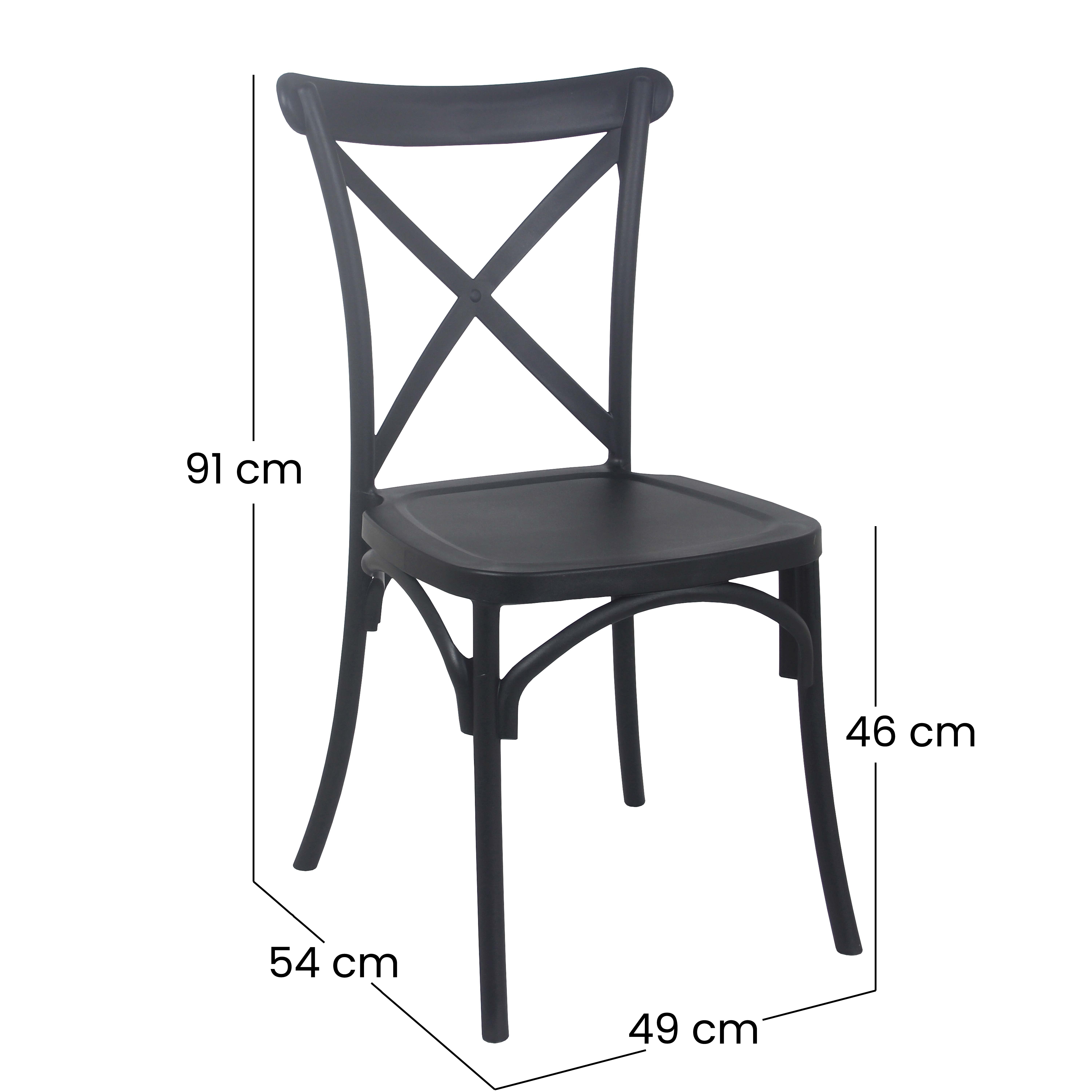 Chaise de jardin sans coussin Dublin en Polypropylène Vert - 4