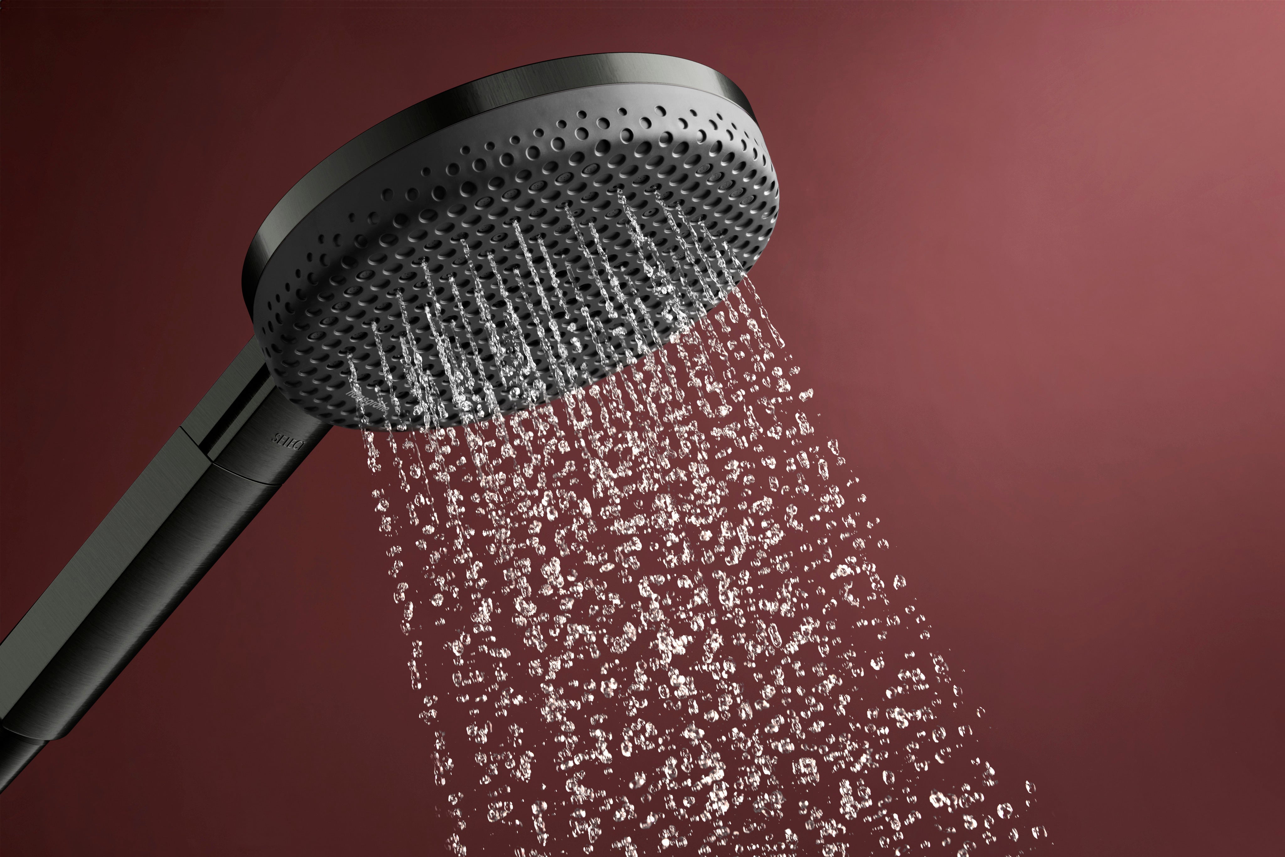 hansgrohe Raindance Alive Select S Douchette à main 125 3jet EcoSmart, 24511340, Farbe: Chrome noir brossé - 3