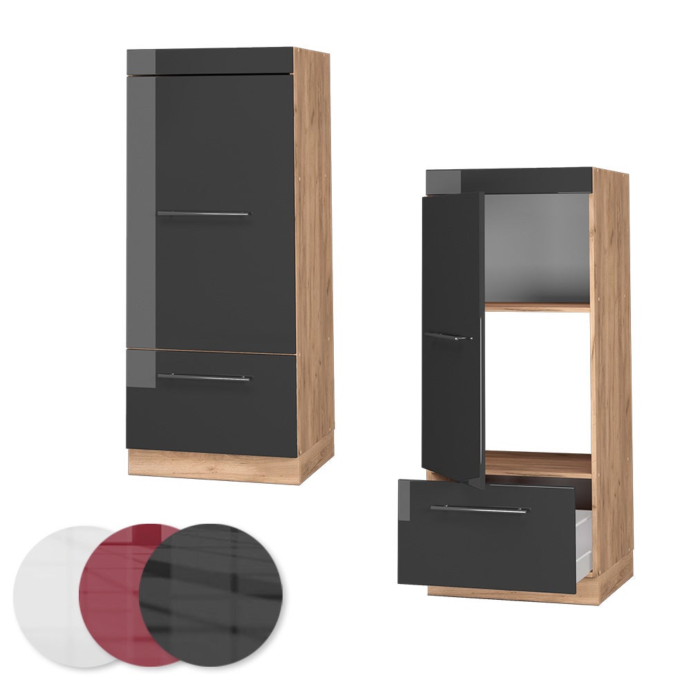 Vicco Armoire micro-ondes Fame-Line, Anthracite Haute brillance, 60cm - 5