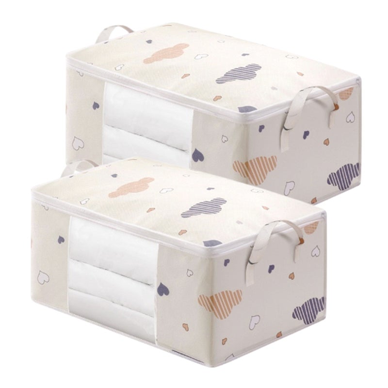 Torba do przechowywania kołder 2PCS, przezroczyste okienko, duża pojemność, na kołdry, koce, ubrania, organizacja, 60 * 40 * 30cm