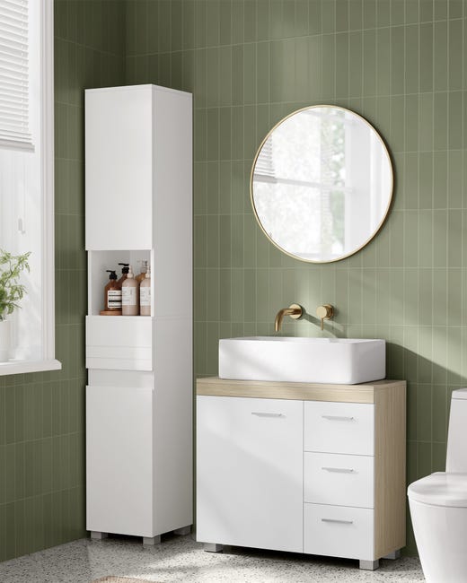 SoBuy FRG202-W Meuble sous-Lavabo Dessous de lavabo ou Evier Meuble de SoBuy FRG202-W Meuble sous-Lavabo Dessous de lavabo ou Evier Meuble de