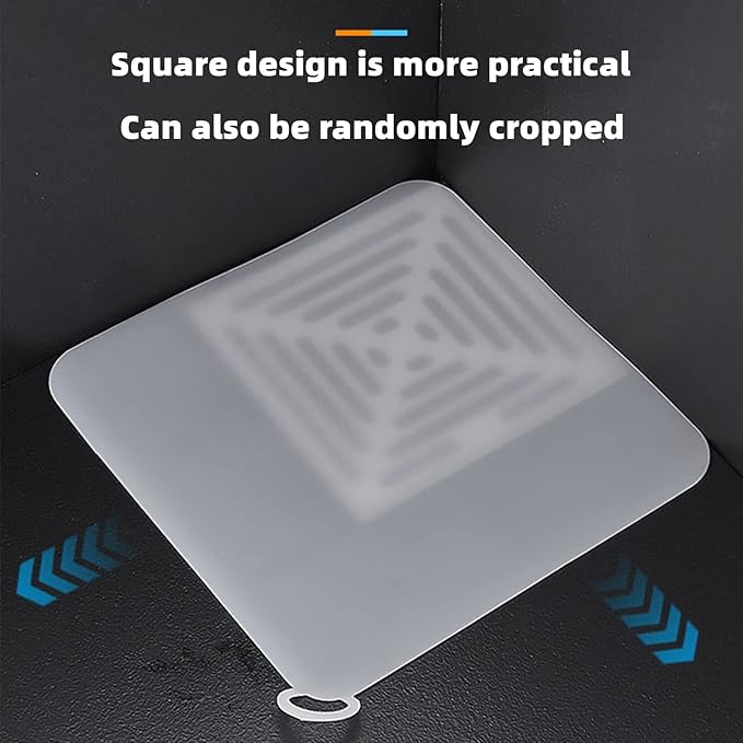 2 bouchons de vidange de sol en silicone anti-odeur, bouchons de vidange en silicone, couvercles anti-odeurs et désodorisants (12*12 cm) - 4