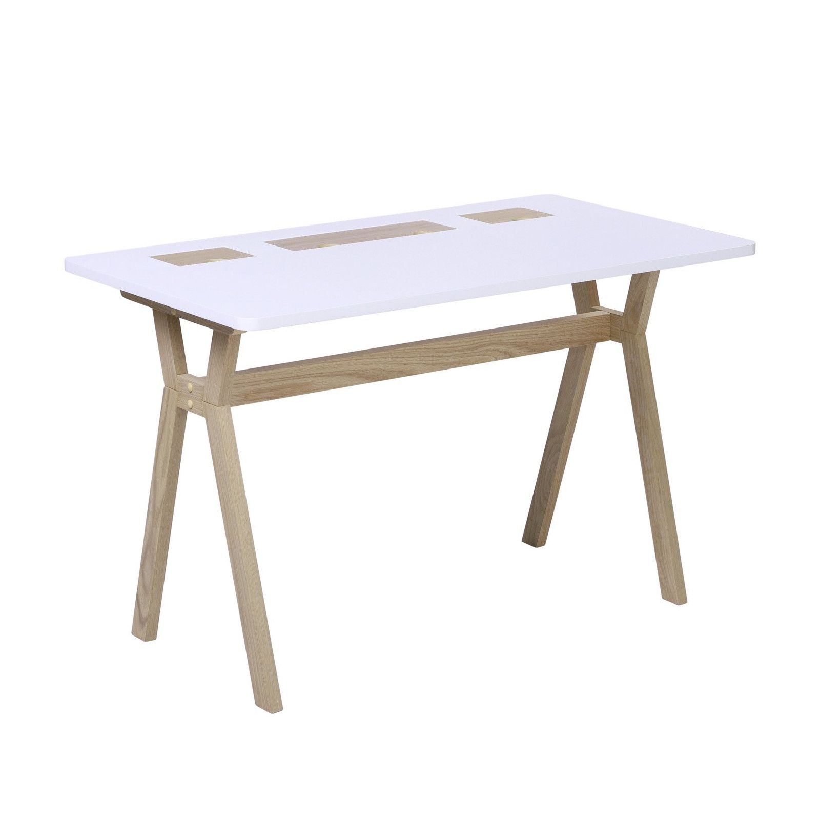Bureau scandinave 120 cm MOBOX blanc - 2