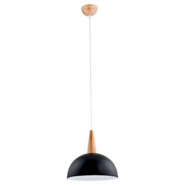 Lampa sufitowa wisząca Anja jasne drewno 1xE27x15W wym: 90 x 30 x 30 cm szkło Alfa