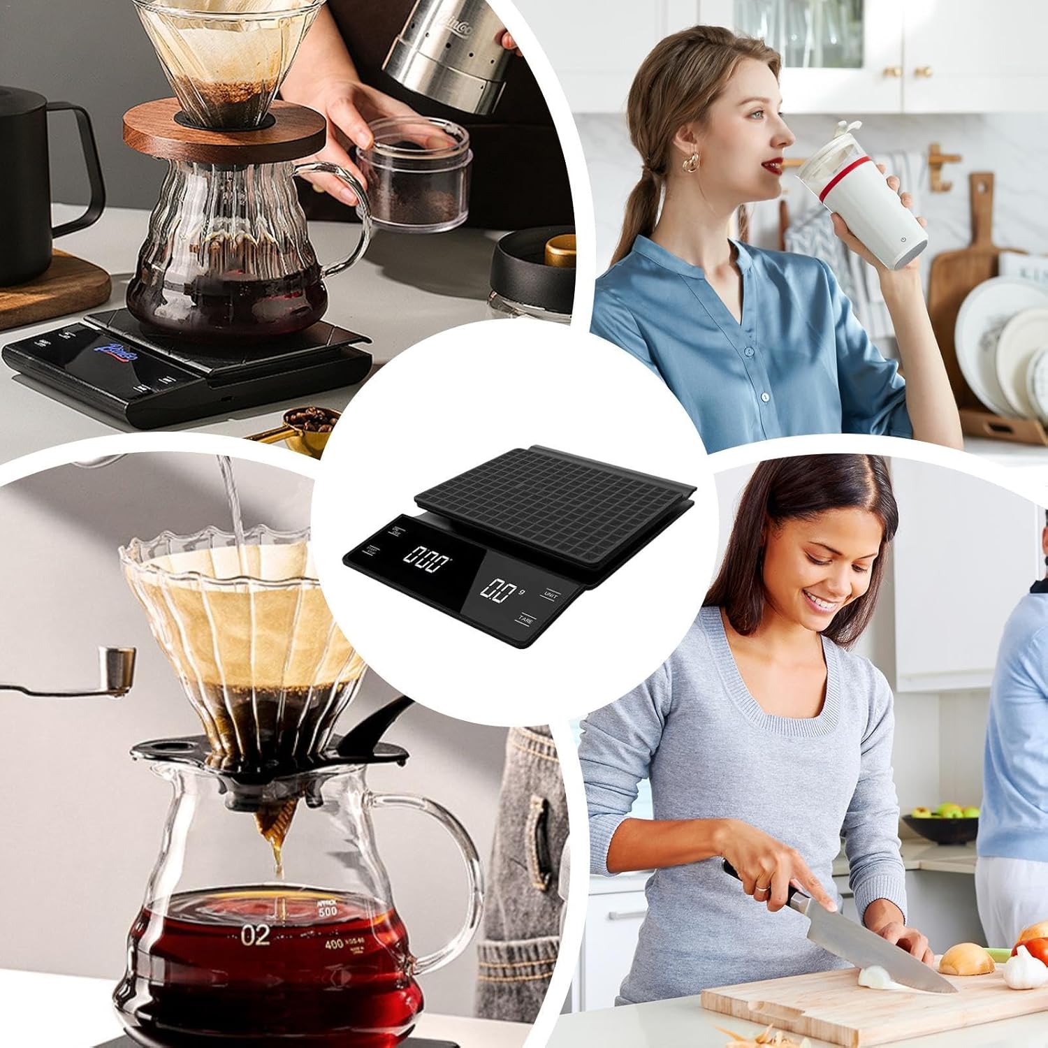 Digital Kitchen Scale, USB Rechargeable Coffee Scale, 3Kg/0.1g Kitchen Scale, Portable Espresso Scale, Precision Coffee Scale, Rechargeable Kitch - 5