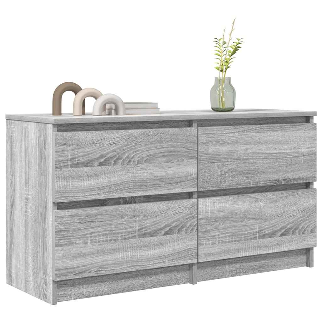 Meuble TV sonoma gris 100x35x54 cm bois d'ingénierie - 4