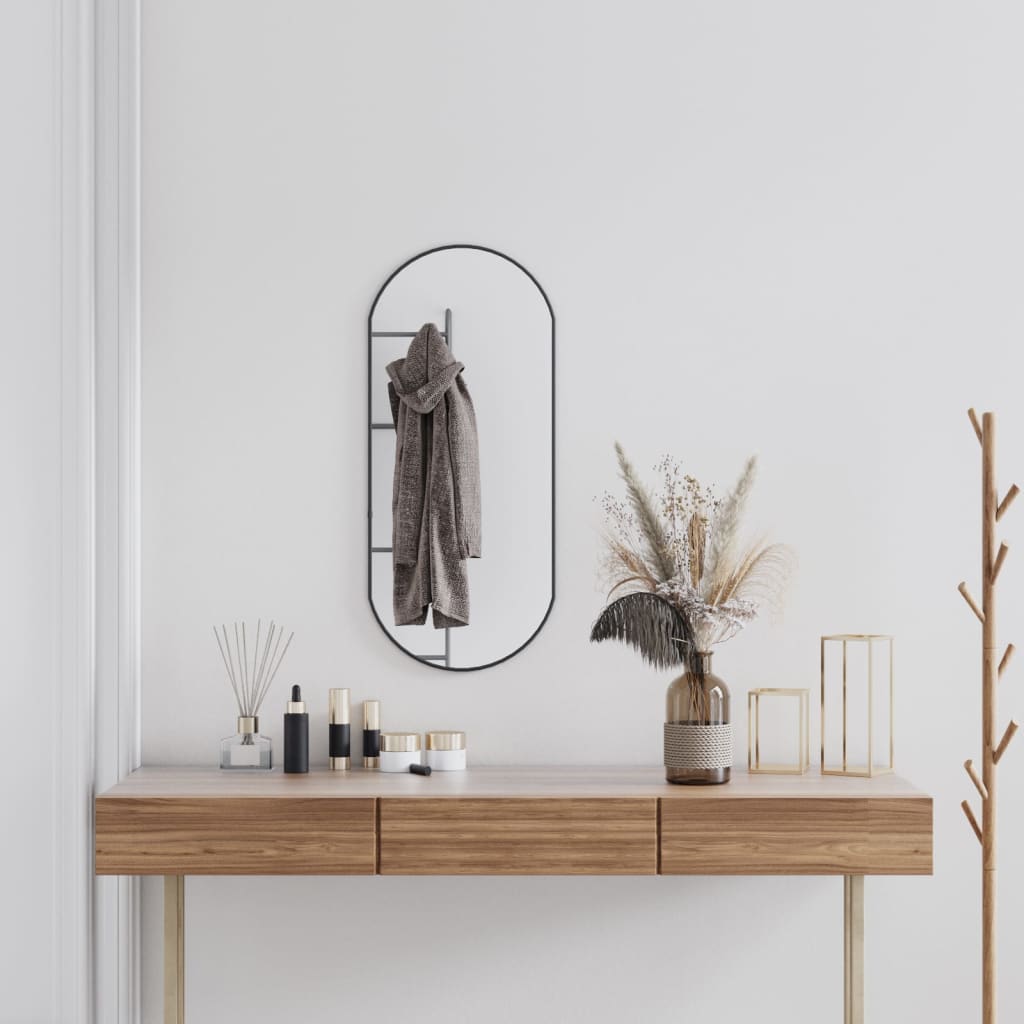 Specchio Da Parete Ovale 35x80 Cm – Design Classico In Vetro Per Camere E Bagni
