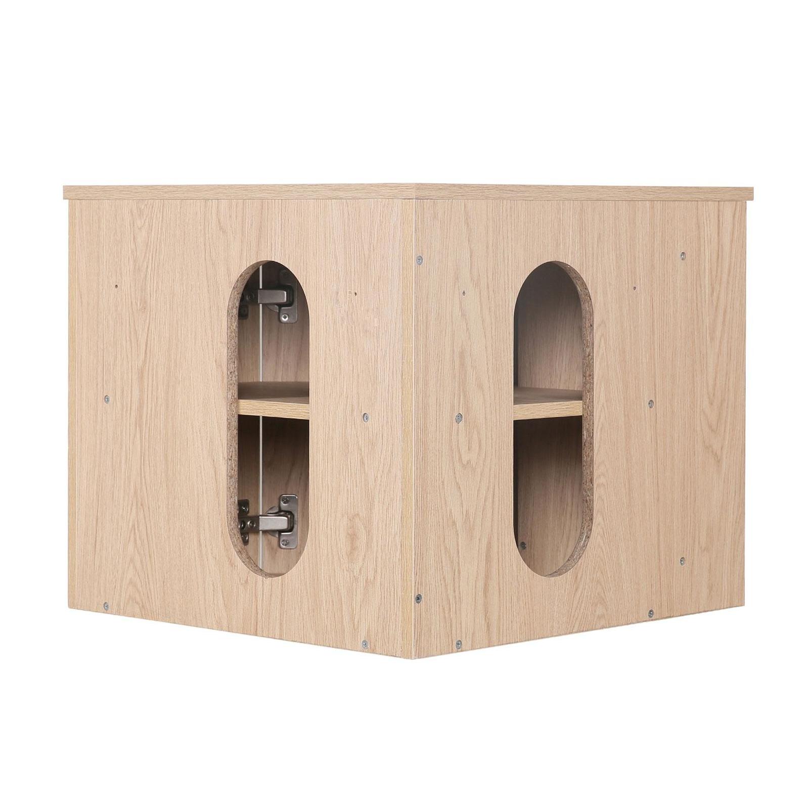 Meuble sous vasque d'angle SORRENTO avec vasque blanche et robinet - 4