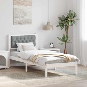 BLL Cadre de lit avec tête de lit Rose 90x190 cm Velours 7029685764833