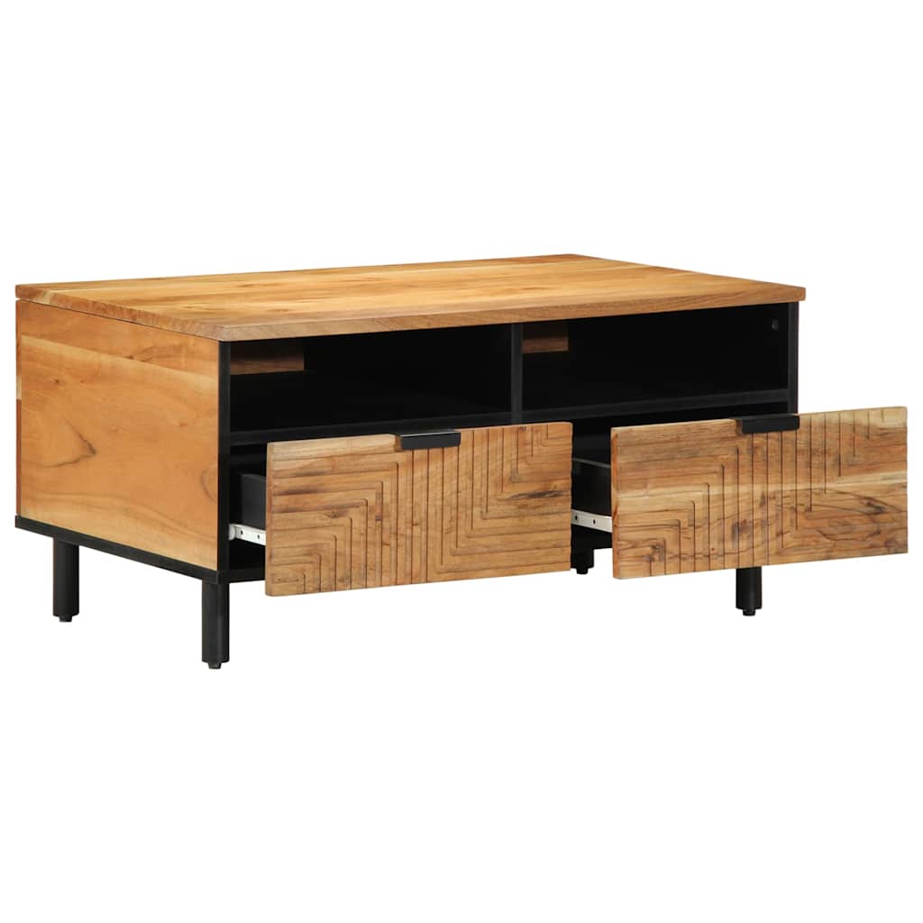 Stolik kawowy brązowy 80 x 54 x 40 cm Lite Drewno Akacji vidaXL