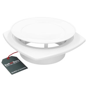 Griglia di ventilazione rotonda, apertura di ventilazione regolabile, presa d'aria in acciaio inox, ingresso e scarico d'aria, griglia di ventilazione dell'aria di scarico rotonda, 125 mm Griglia di ventilazione rotonda, apertura di ventilazione regolabile, presa d'aria in acciaio inox, ingresso e scarico d'aria, griglia di ventilazione dell'aria di scarico rotonda, 125 mm