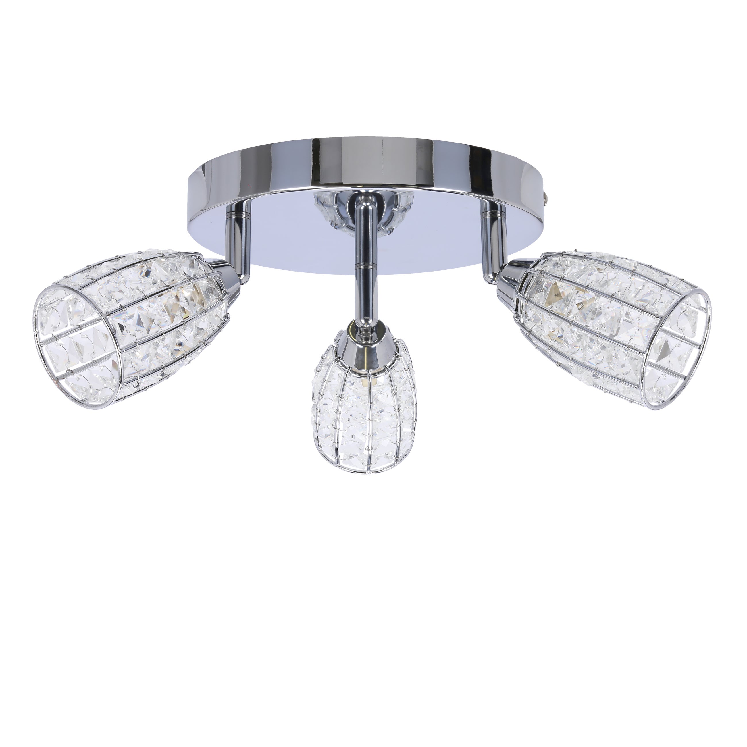Lampa sufitowa bezbarwne klosze Shiba chromowana-srebrna 3xG9x15W metal wym:16x30x30cm IP20 Candellux