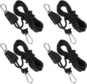 Corde A Cliquet Kit De 4 Cordes à Cliquet CHmiss Pour Tente - 4m Avec Poulie Tendeur Toile Ombrage