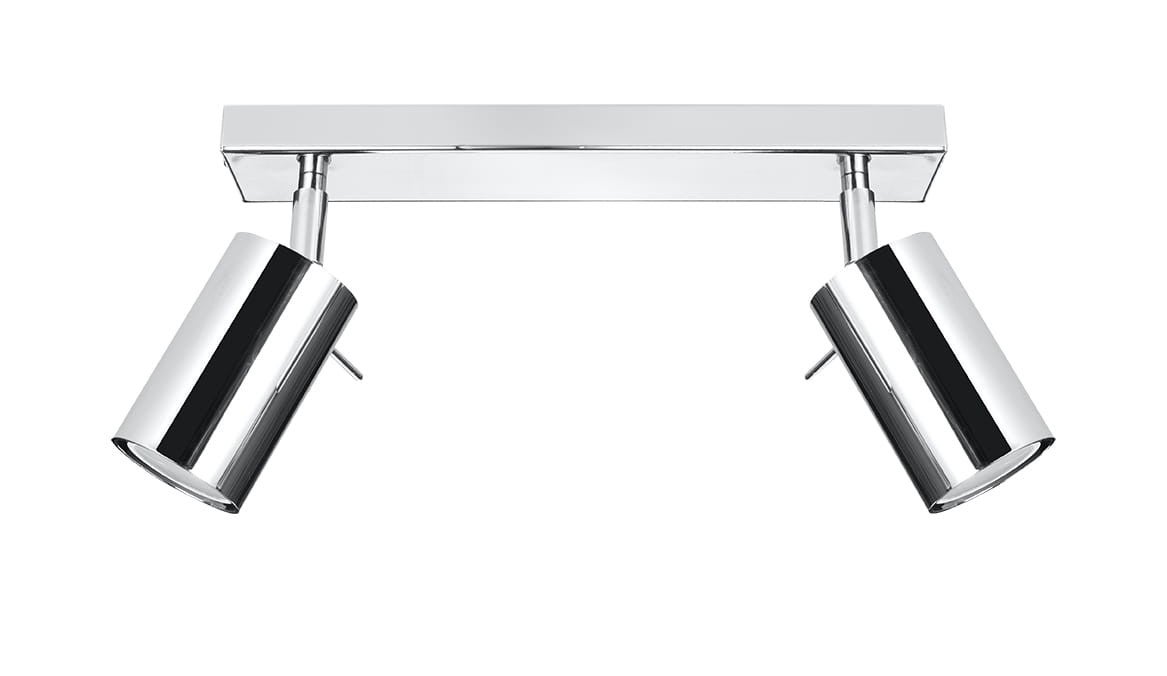 Reflektor sufitowy spot natynkowy Ring listwa chromowany 2xGU10x40W wym: 30 x 30 cm metal Sollux Lighting