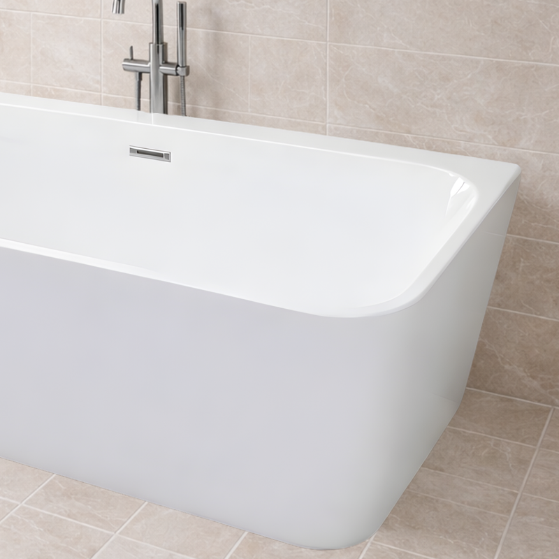 Baignoire îlot avec vidage – 170 x 75 cm – Blanc brillant – MIRABELLE - 4