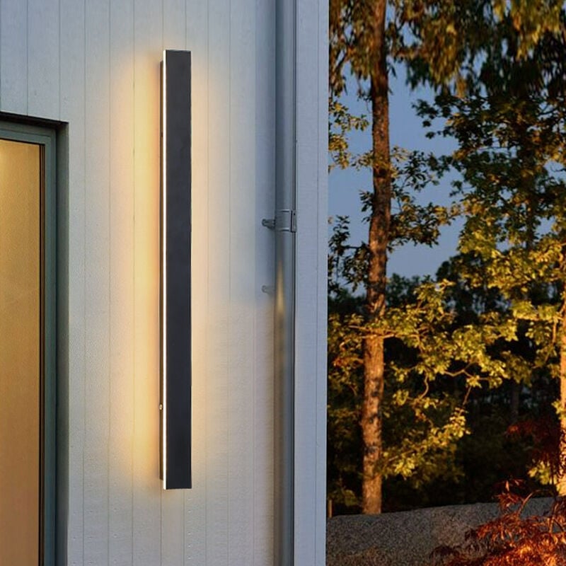 Lampa ścienna LED na zewnątrz 40cm – IP65, korpus aluminiowy, ciepła biel, idealna do ogrodu i na werandę - 2