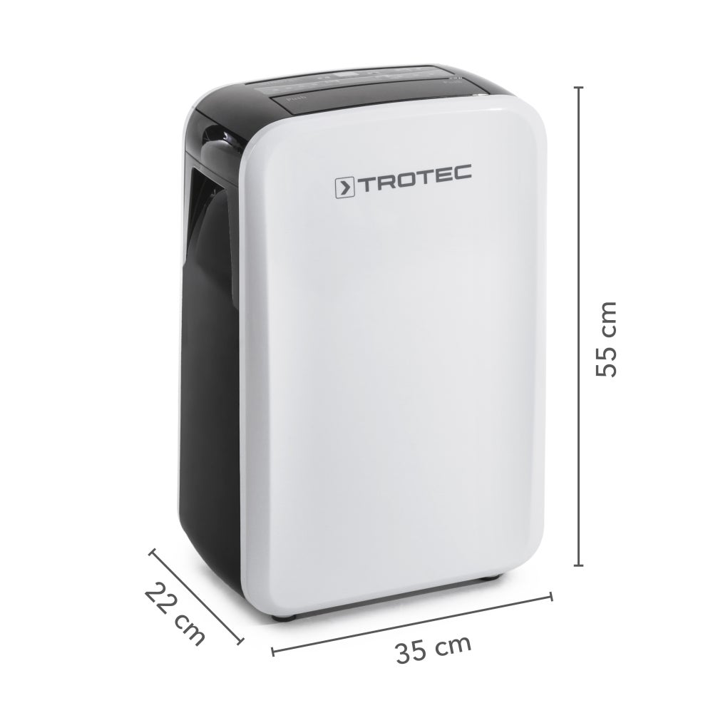 TROTEC TTK 71 E Déshumidificateur d'air, max. 24 l/j, pour 50 m² max., hygrostat intégré absorbeur d'humidité problèmes d'humidité - 2