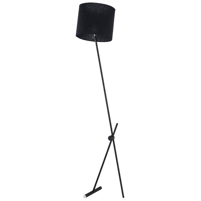 Lampa stojąca abażur ALEXY czarna 1xE27x15W metal wym:170x40x40cm IP20 Alfa