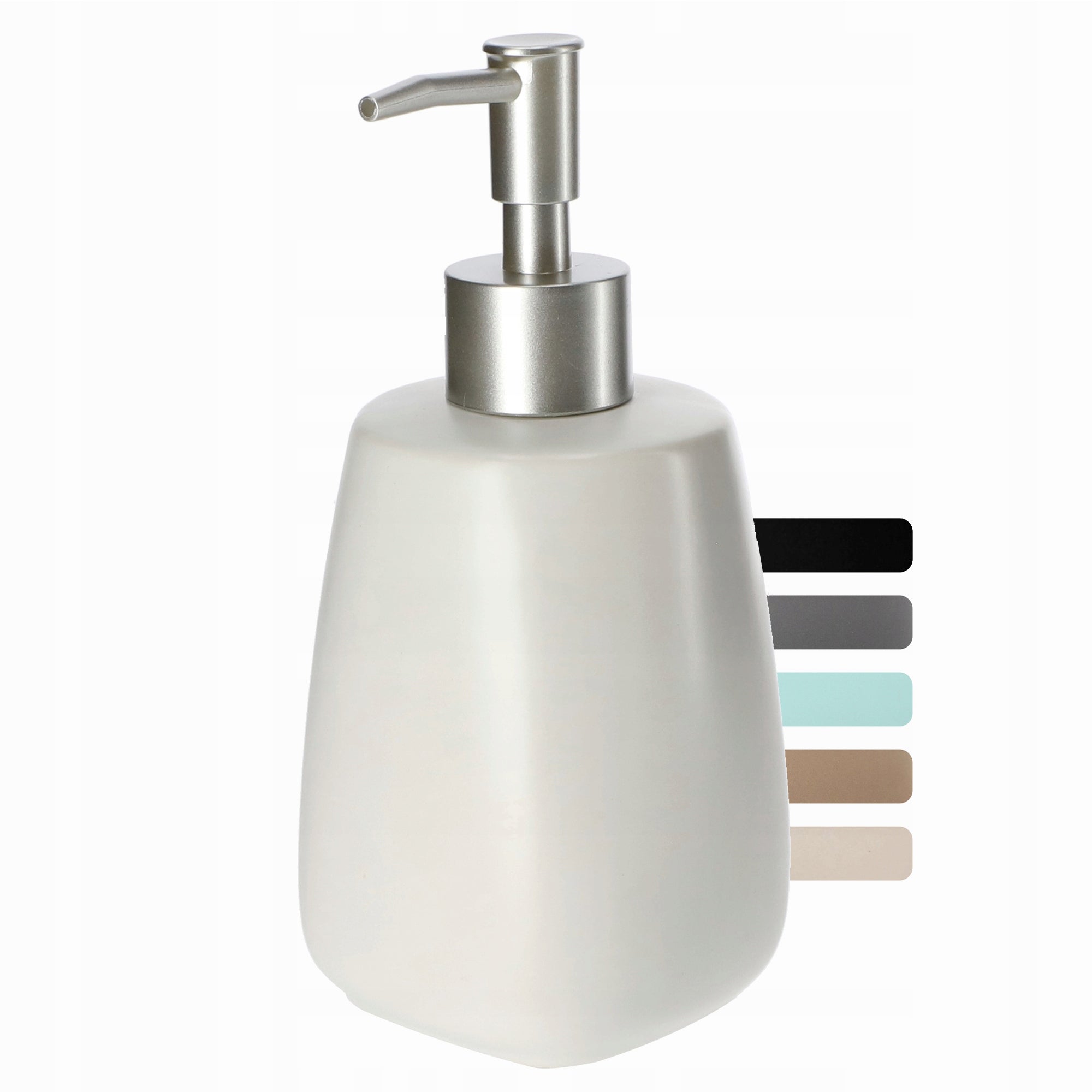 DOZOWNIK MYDŁA NA MYDŁO W PŁYNIE POJEMNIK NA PŁYN 400 ml BIAŁY CERAMICZNY