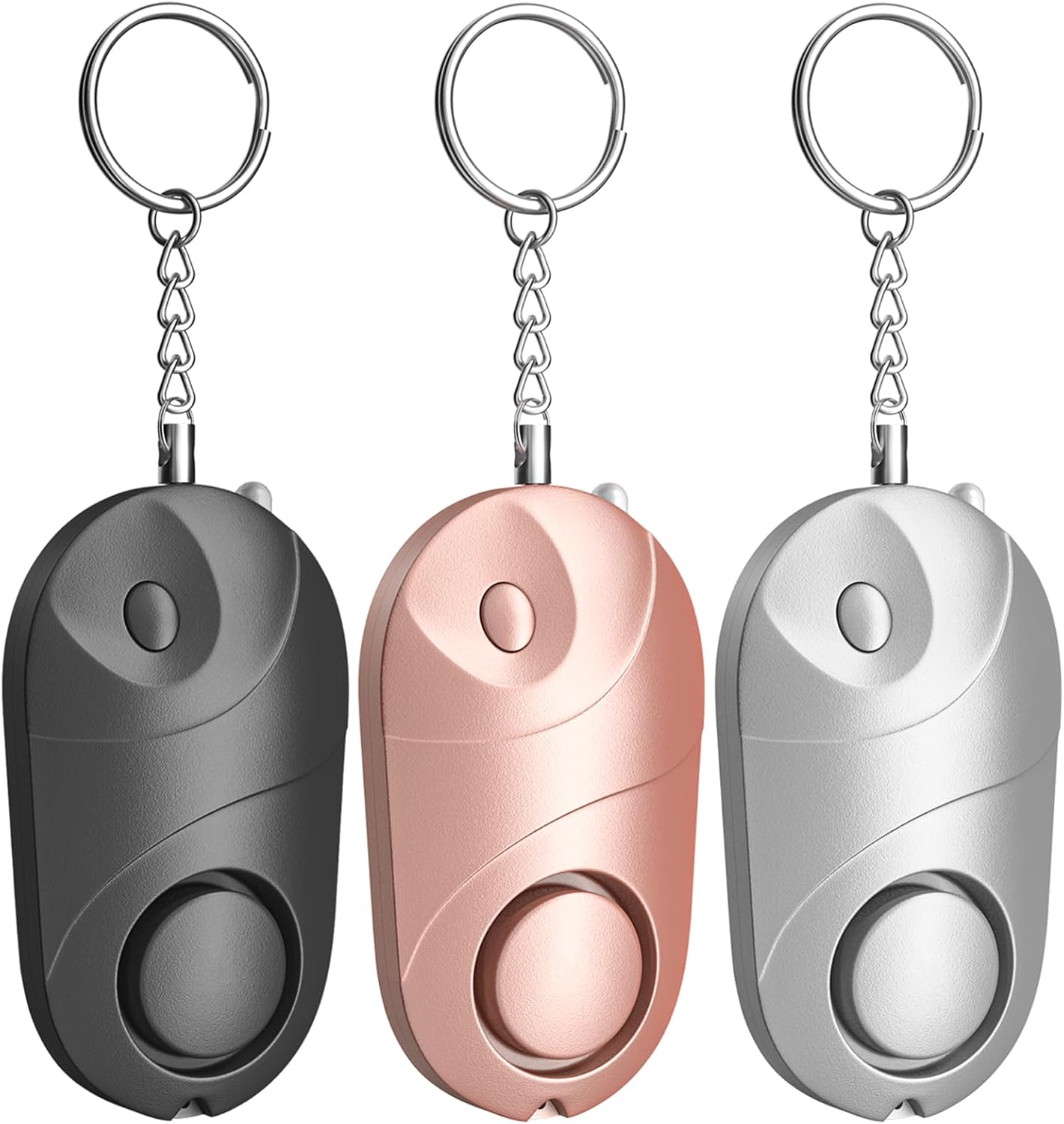 3 szt. Osobisty alarm, dźwięk, brelok do kluczy, syrena 130 dB z oświetleniem, samoobrona, alarmy bezpieczeństwa