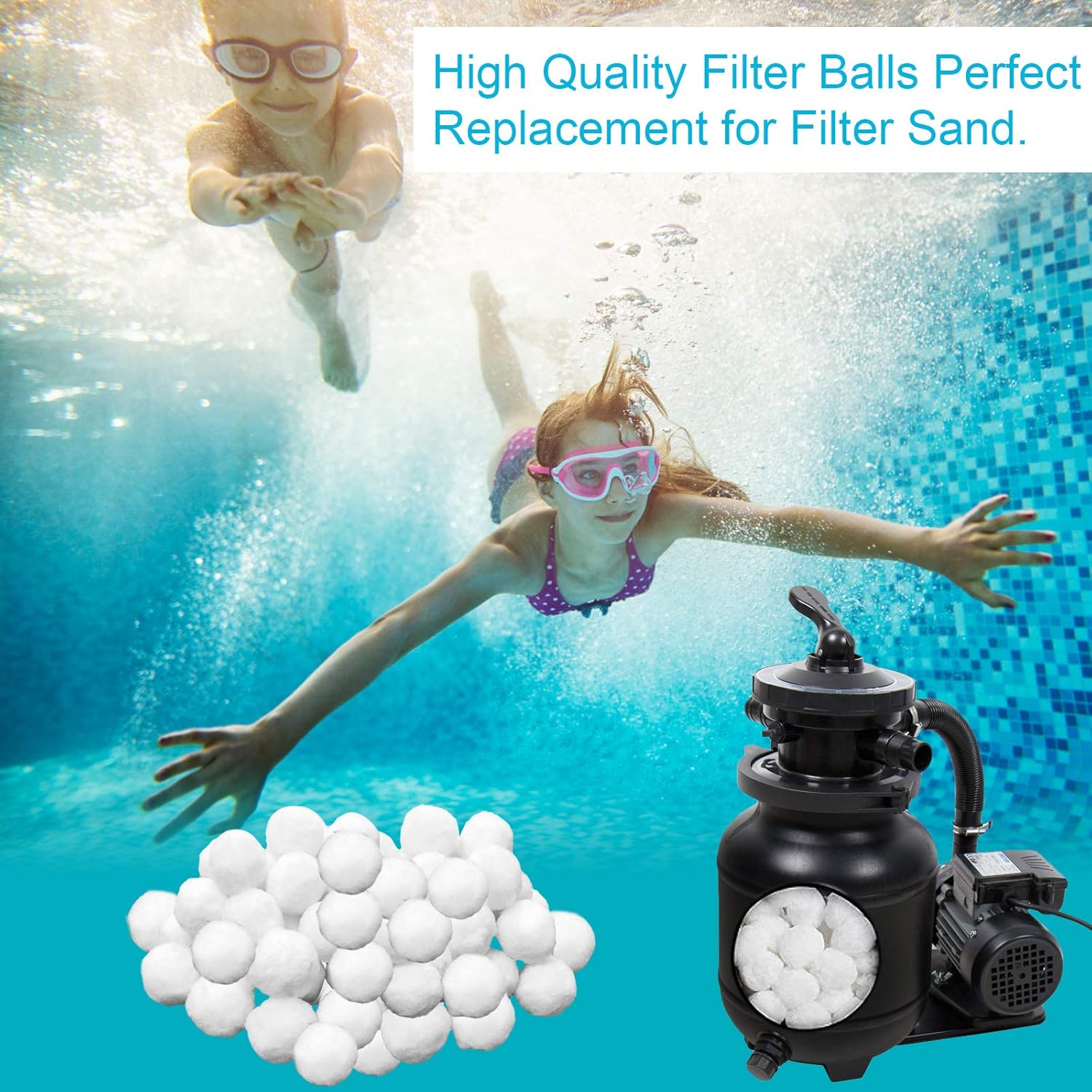 Palle filtranti Piscina 500 g,Sfere filtranti per sistemi di