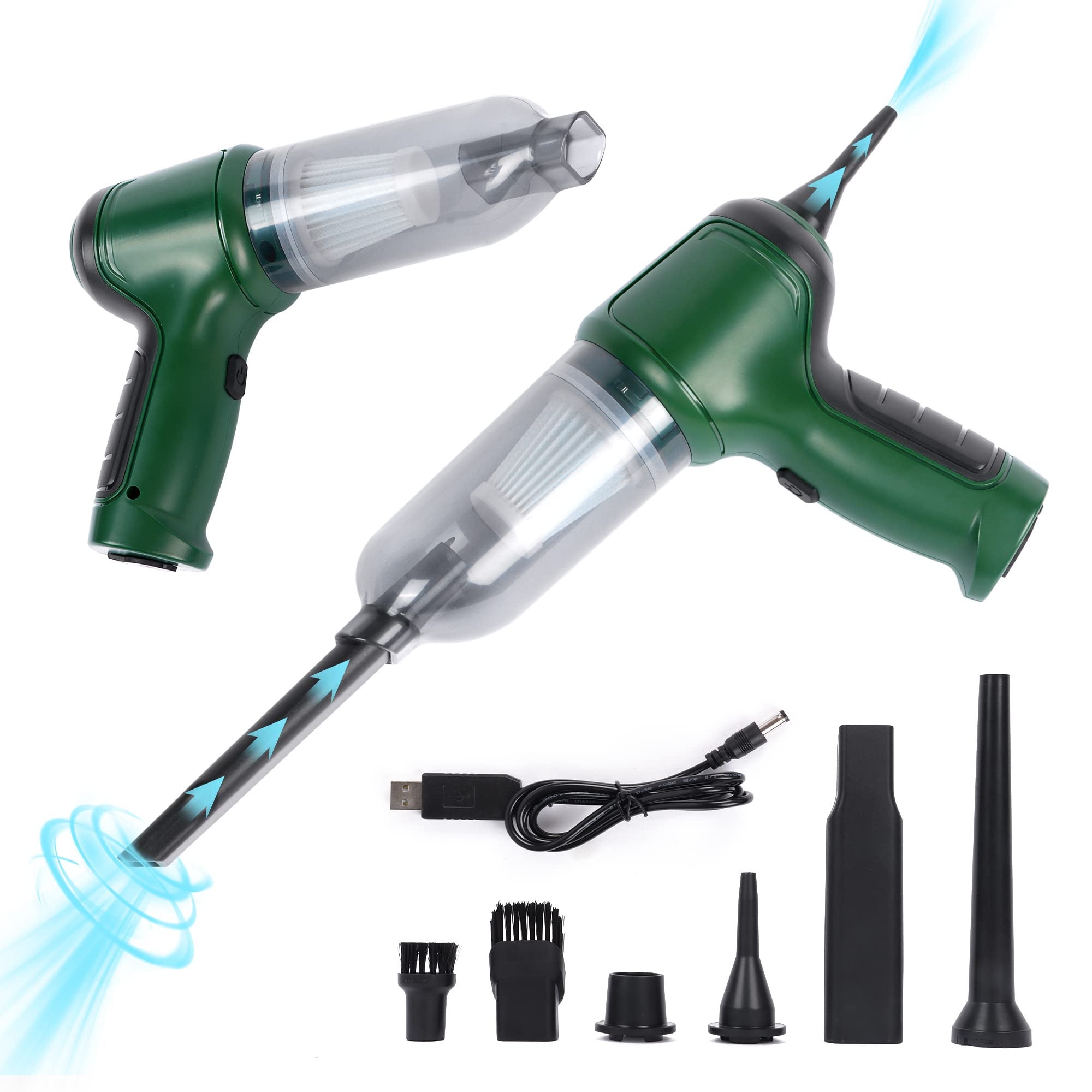 Mini Aspirateur à Main Sans Fil, Puissante Aspiration Soufflante 3 En 1