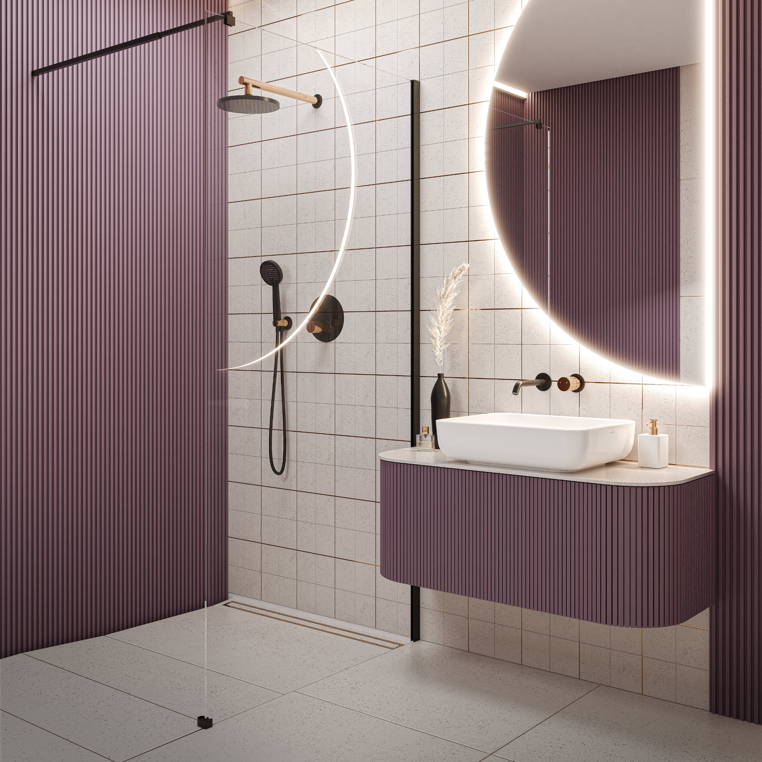 Kabina Prysznicowa Walk In Kabina Walk-In Ścianka 200 x 90 cm INVENA - 2