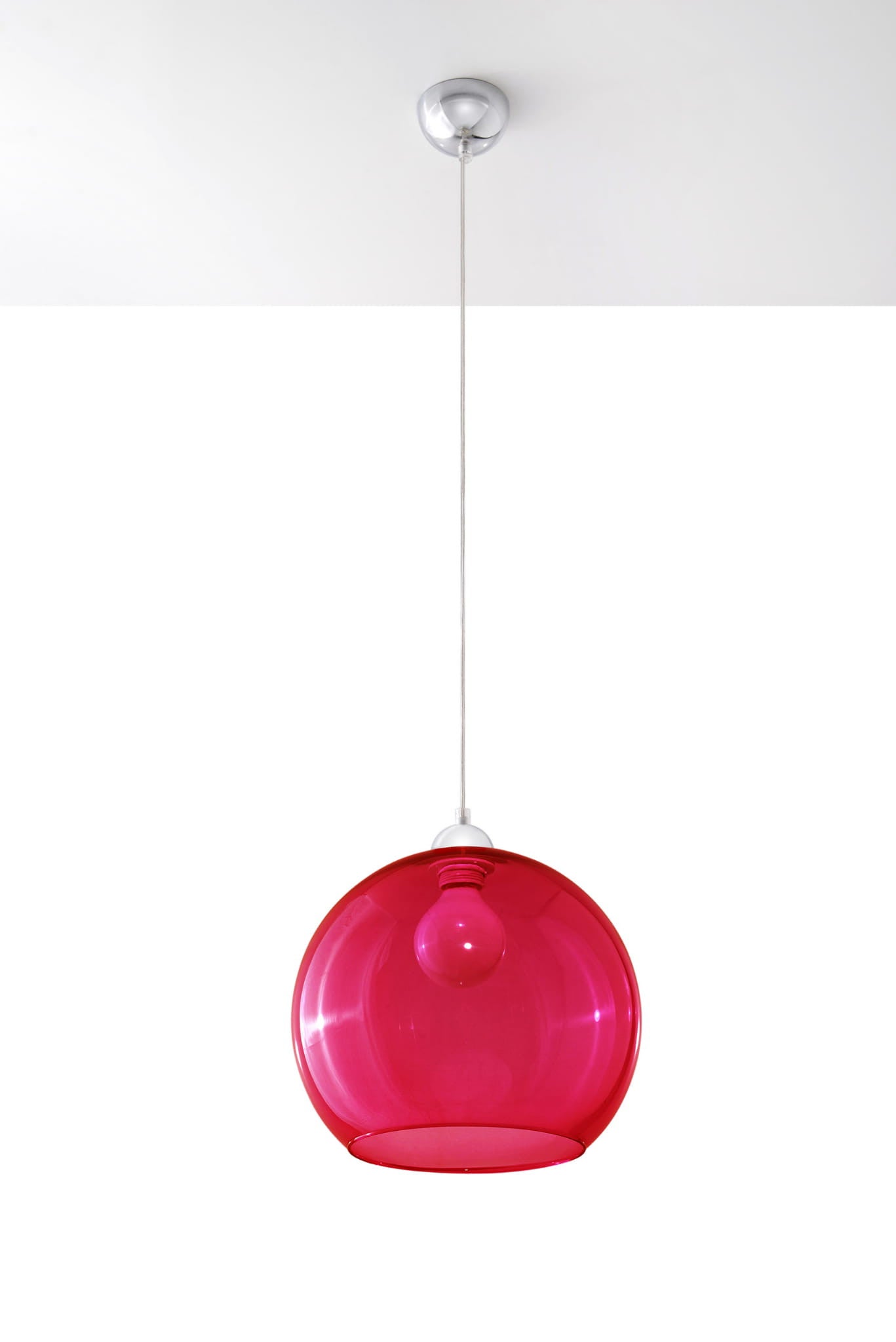 Suspension Acier Rouge E27 1 Ball - 2
