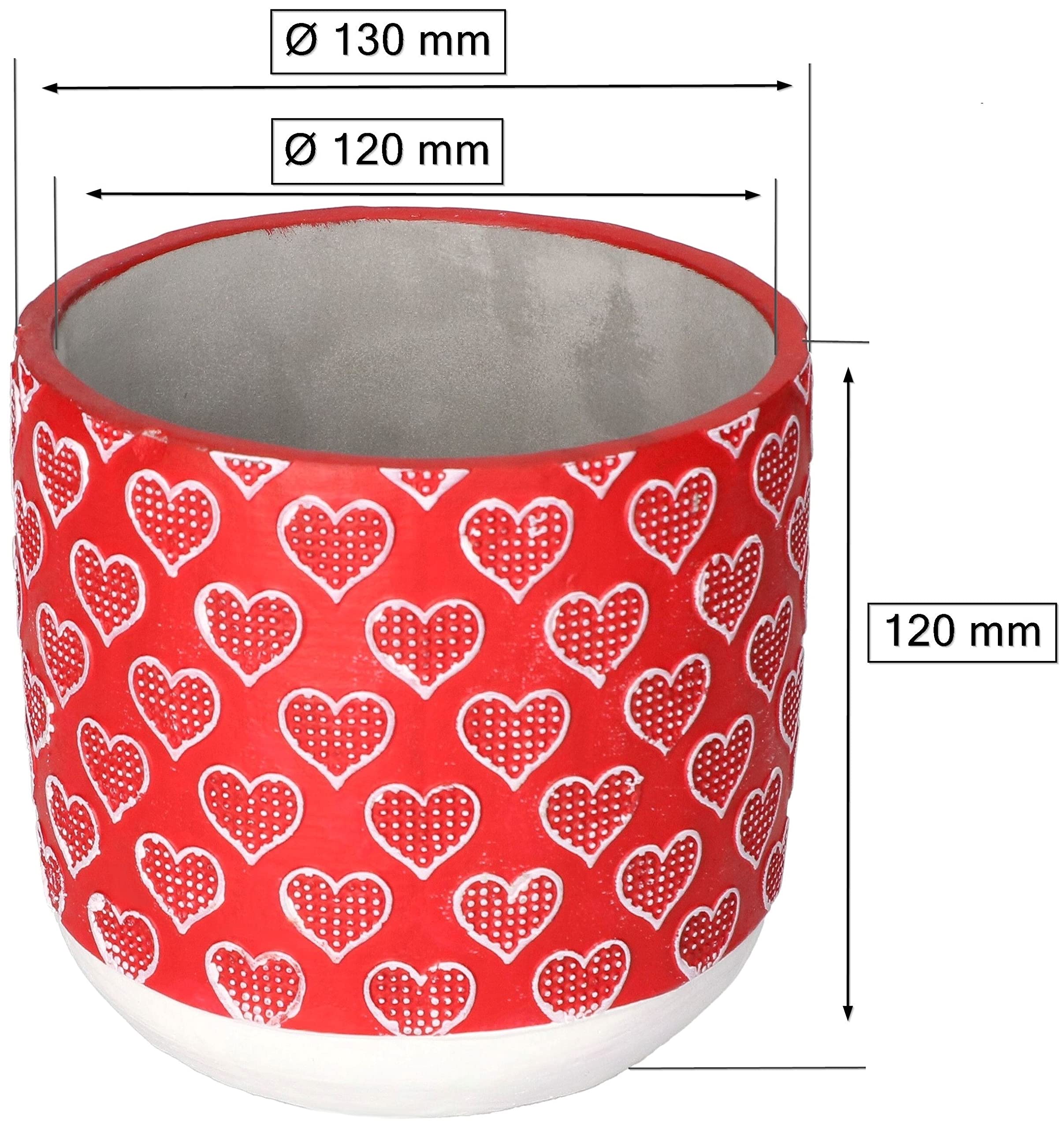 Lot de 2 Pots de Fleurs en Béton Décoratif Motif Feuille de Fenêtre