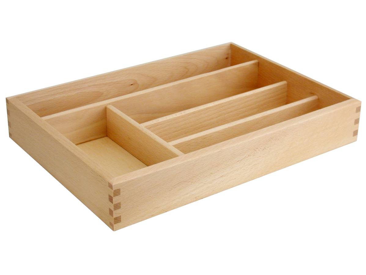 Vassoio portaposate in bambu con 6 scomparti