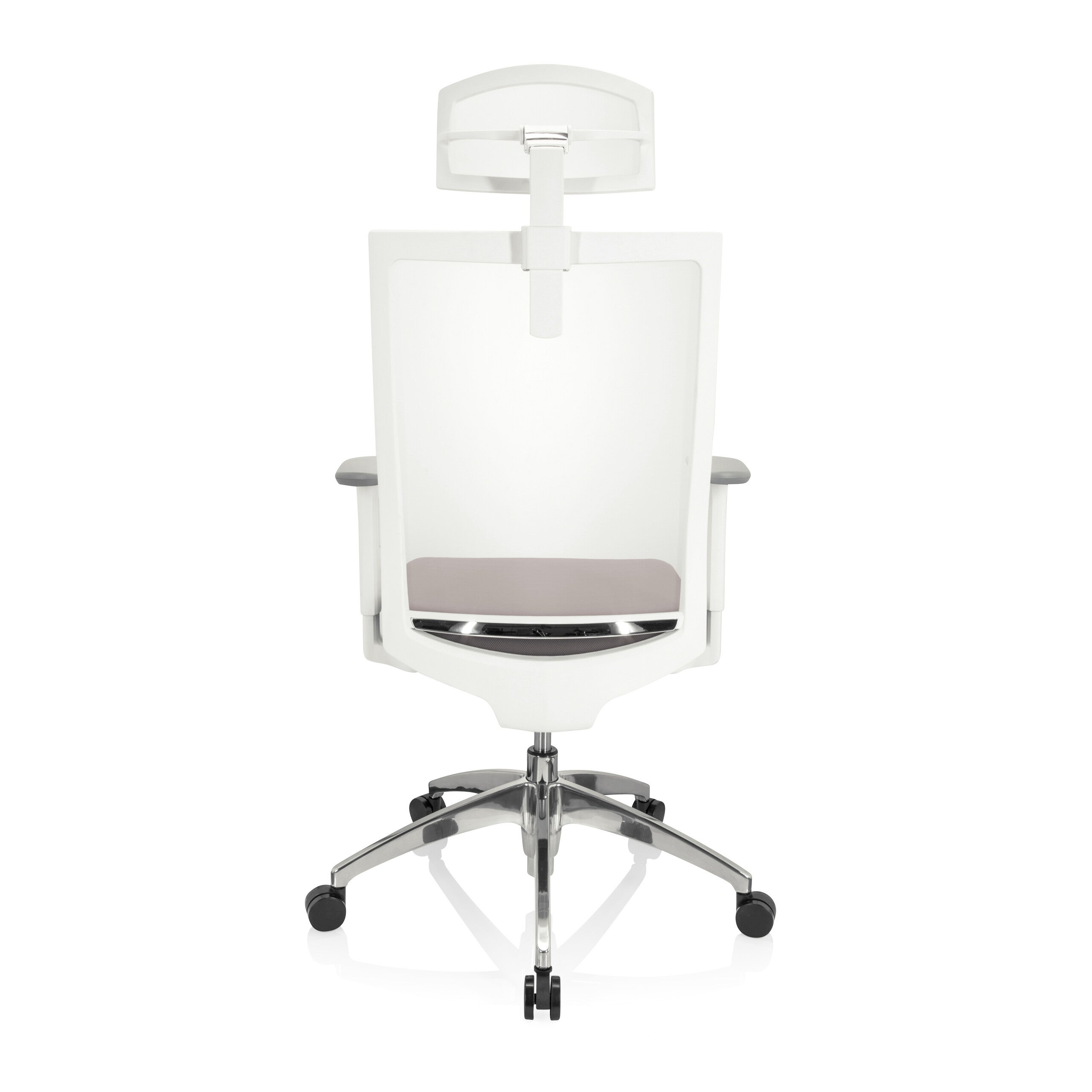 Sedia da ufficio / Sedia girevole ASPEN WHITE PRO Tessuto di maglia / Tessuto grigio hjh OFFICE - 9