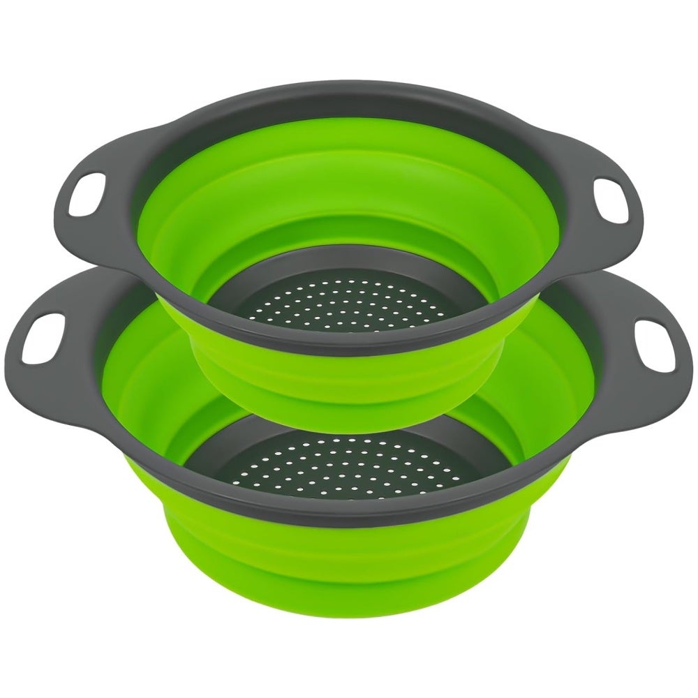 Diealles Passoire Pliable Silicone Set 2 Tailles - Colander Pliante Cuisine Pour Légumes Et Fruits