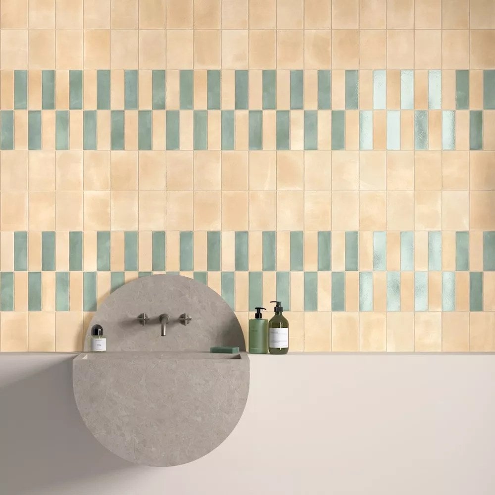 Carrelage Mural Effet Zellige Beige Rosé Mat MIYAKO 10x15 cm Desert (0 ...