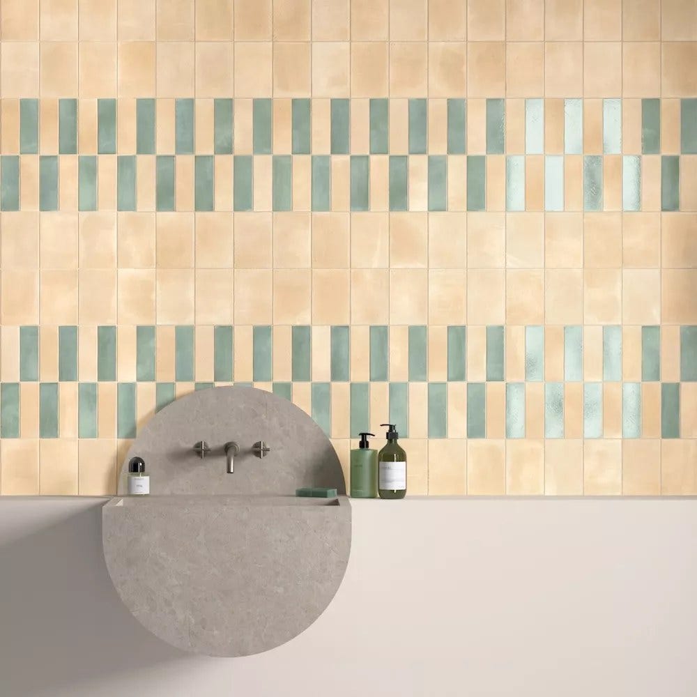 6m² Carrelage Mural Effet Zellige Beige Rosé Mat MIYAKO 10x15 cm Desert (0 ...