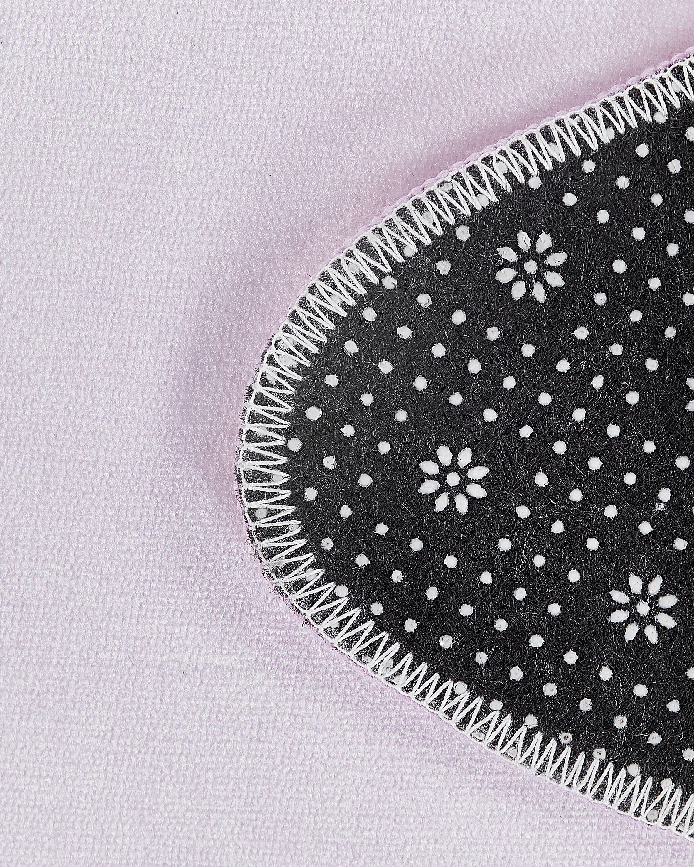 Tappeto per bambini rosa e nero 120 x 120 cm SIRIUS - 4