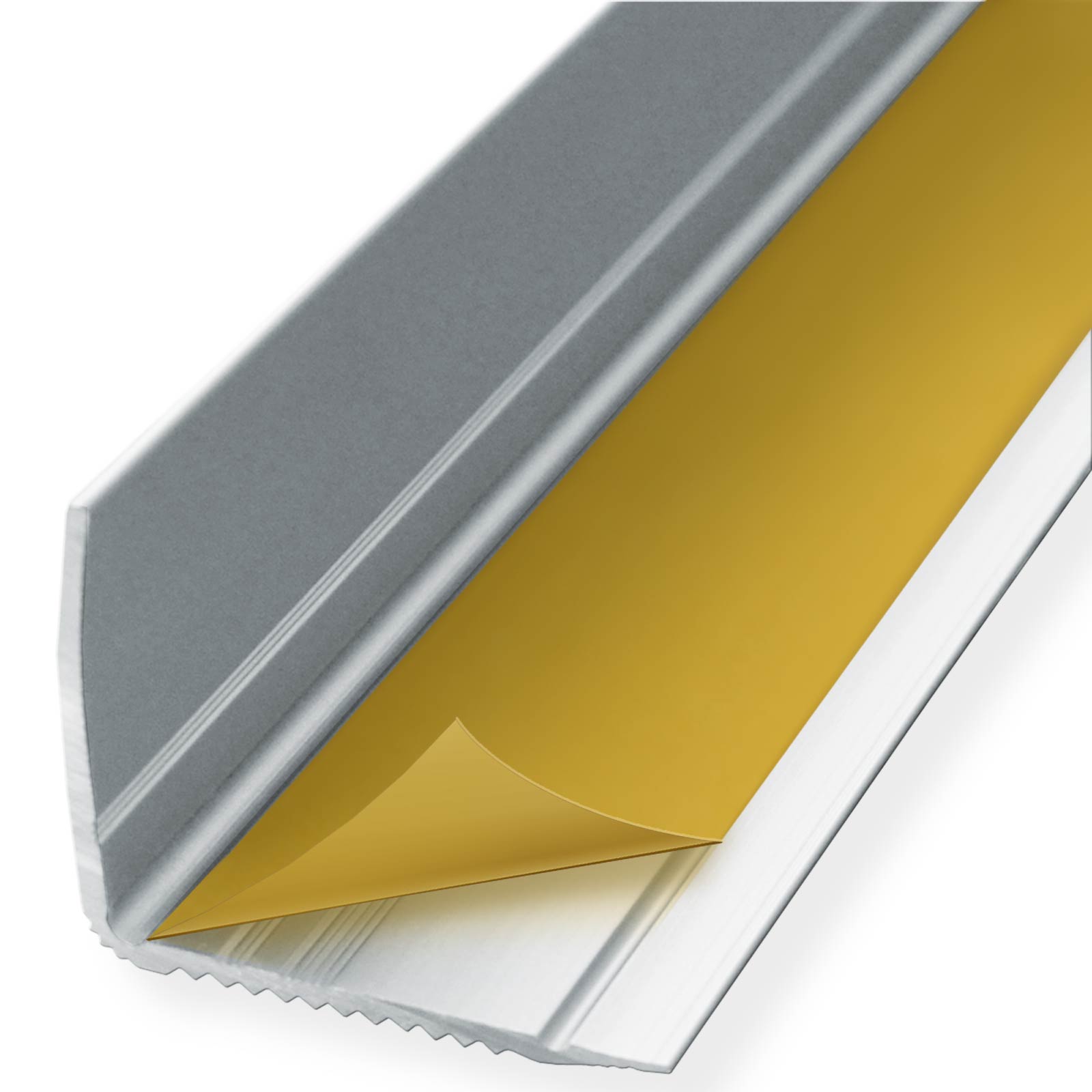 Stringhe integrali, Forma: L 35 x 30 mm Lunghezza: 100 cm, Autoadesivo, Argento - 2