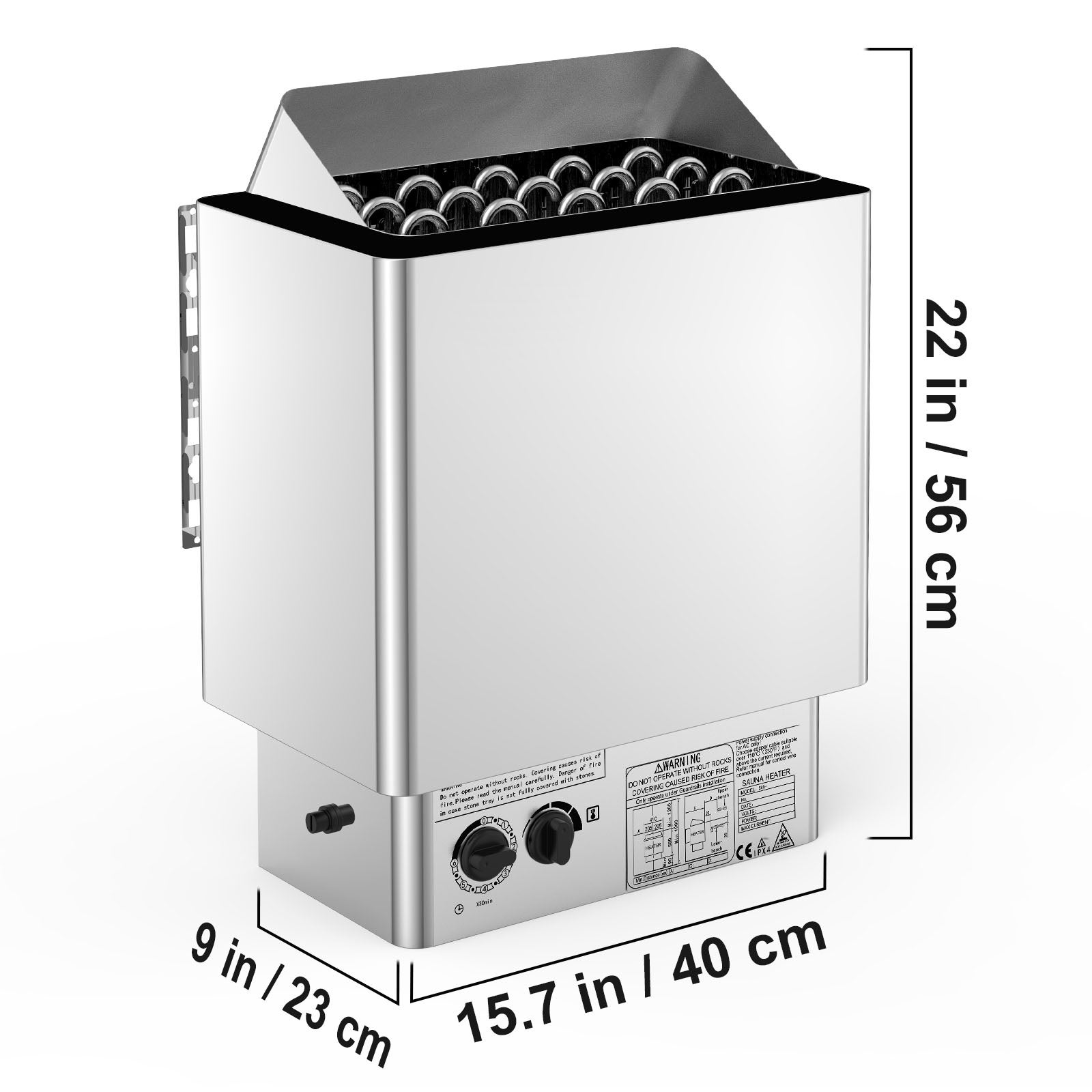 Poêle de Sauna Électrique 9 kW SucceBuy, Chauffage Triphasé 380-415 V pour Cabine 9-13 m³, Thermostat Intégré - 2