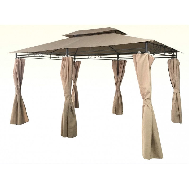 Pawilon Ogrodowy 3x4m 4iQ Group Altana ze ściankami Beżowy